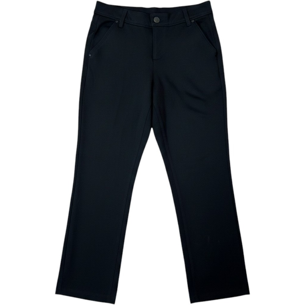 Dictionary Womens Black Ponte Knit Flare Trousers Mid Rise Pants Size M 8-10